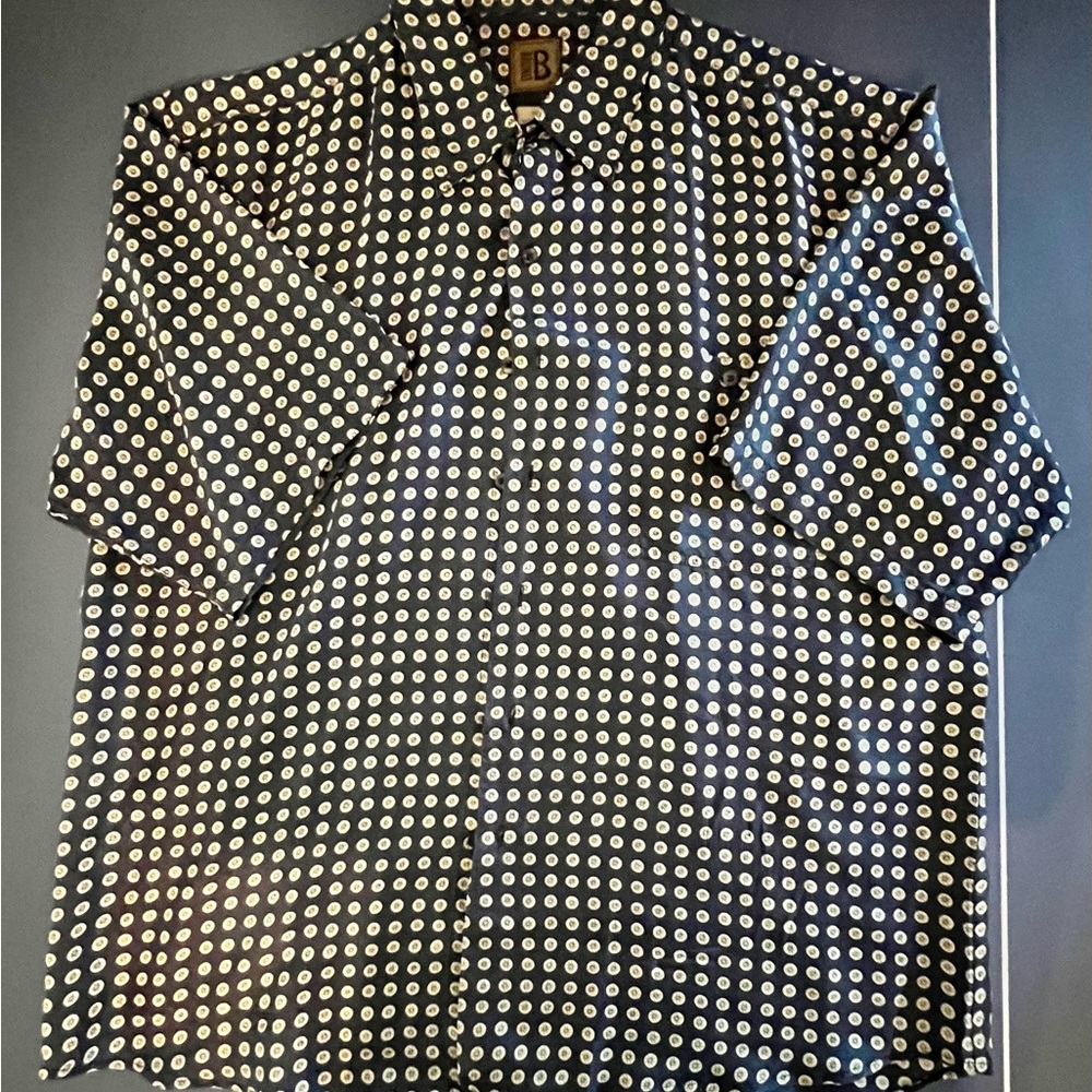 Bruno 100% silk shirt button size xl mens